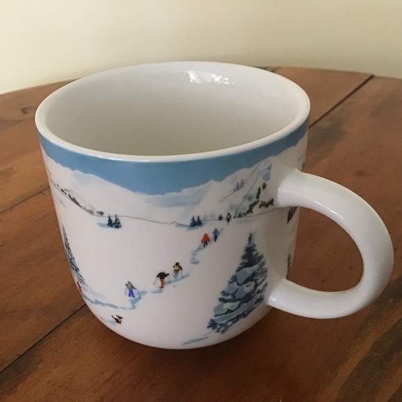SOLD-Indigo Ceramic Ski Lift Mug *NWOT* - Picture 2 of 4